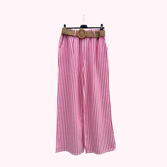 Gestreepte broek met elastische taille