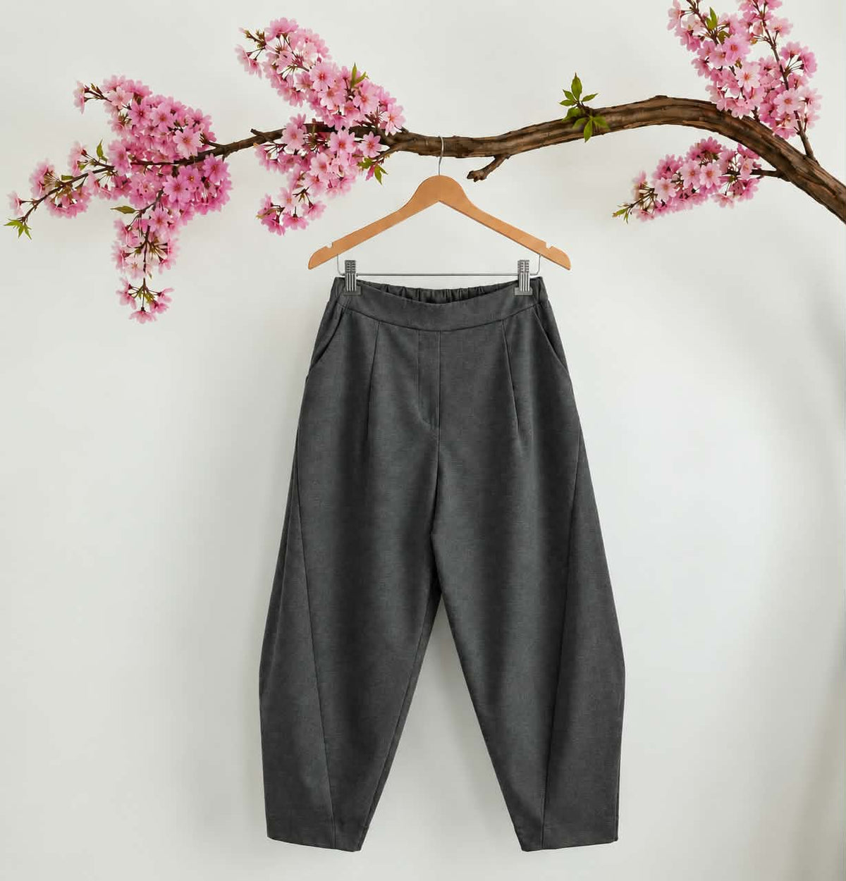 Pantalon carotte ballon taille élastique