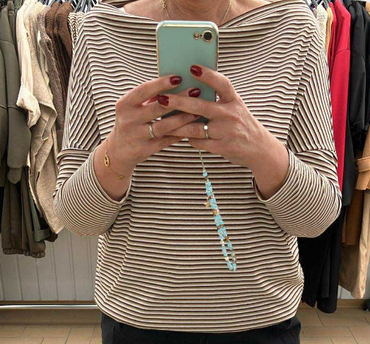 T-shirt longues manches col bateau