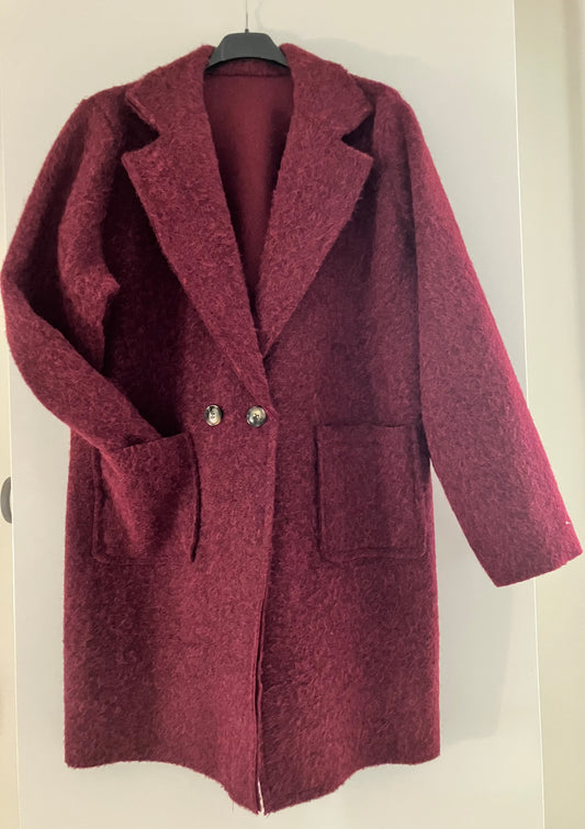 Manteau bouclée - coupe droite