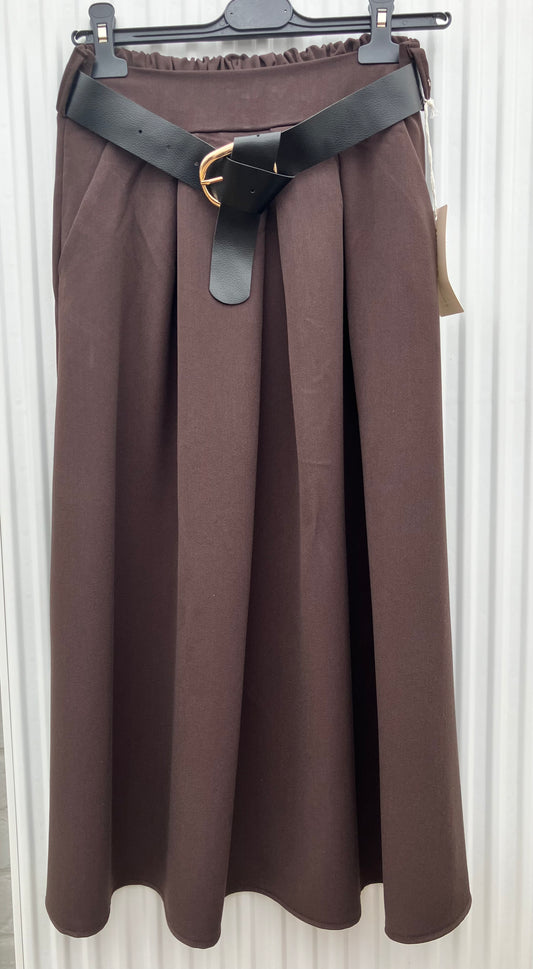 Jupe plissée avec ceinture