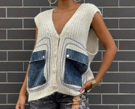 Cardigan poches  jeans