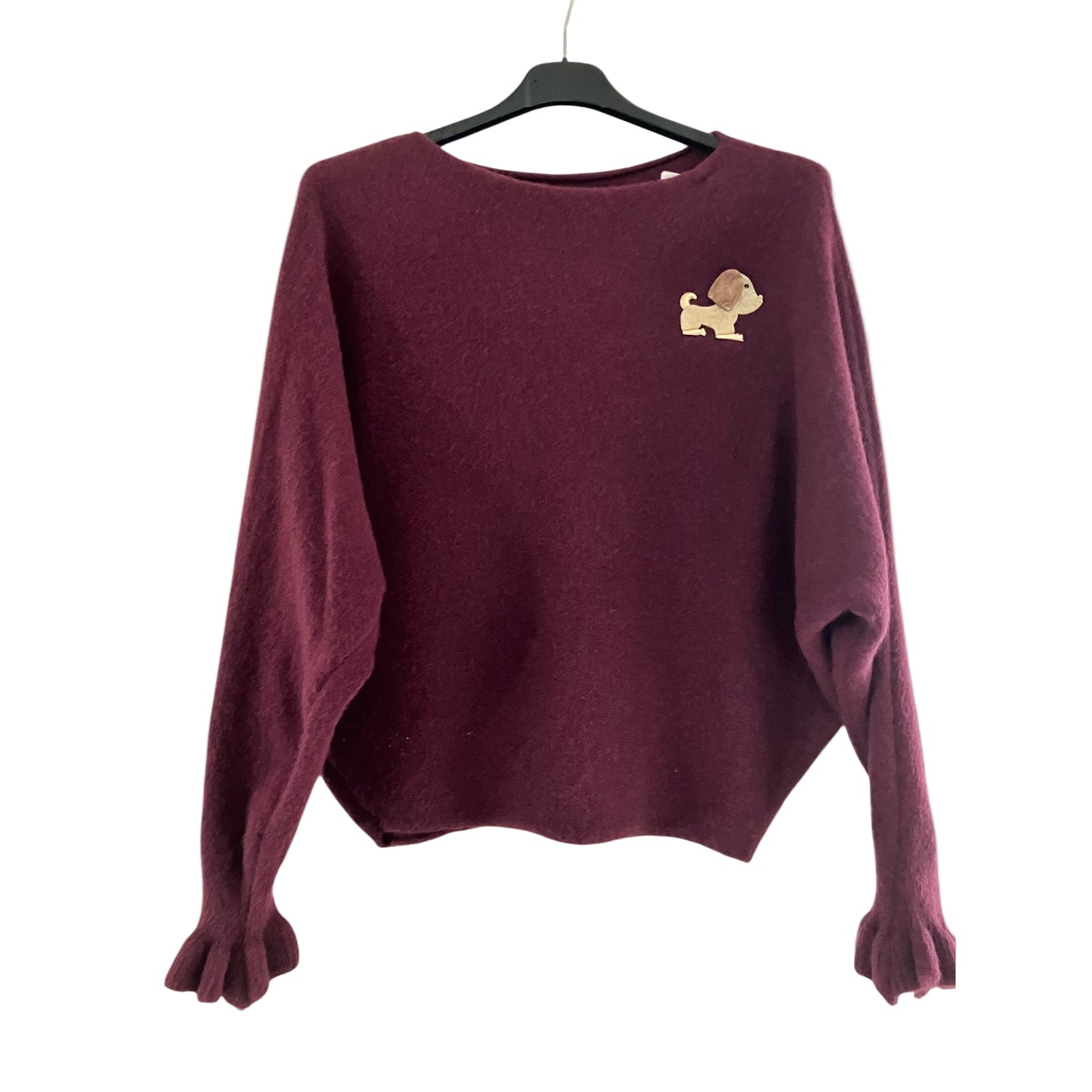 Pull manches chauve-souris avec broche