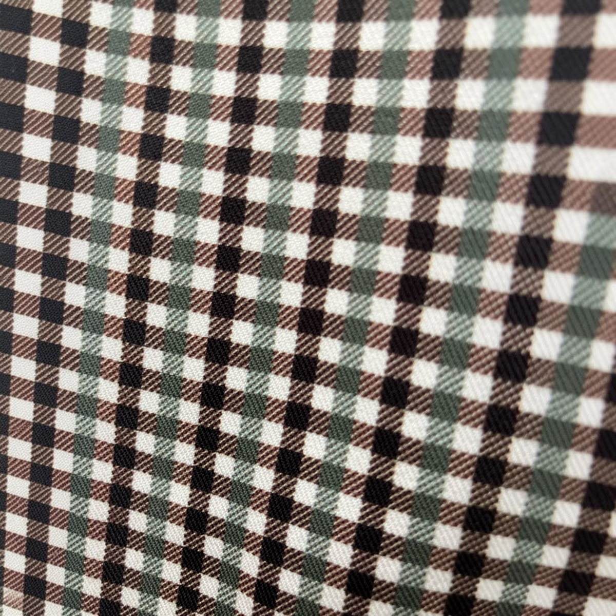 Wijde broek met vichyruit en plooien