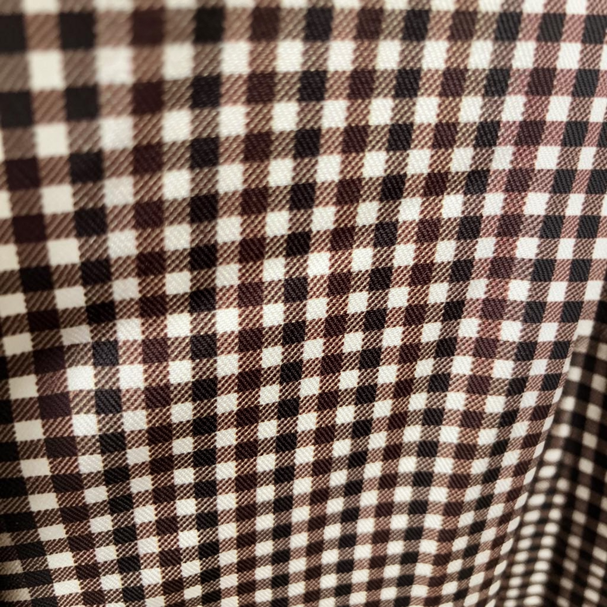 Wijde broek met vichyruit en plooien