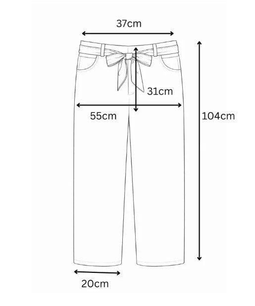 Pantalon Barrel avec ceinture foulard