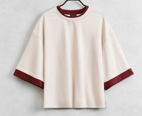 T-shirt oversized col rond