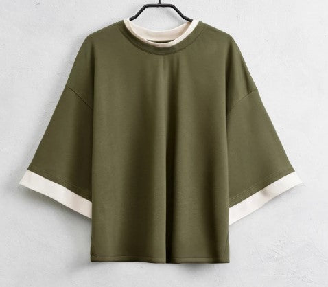 T-shirt oversized col rond