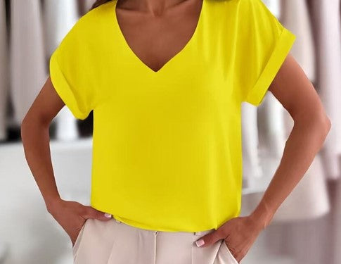 T-shirt col V