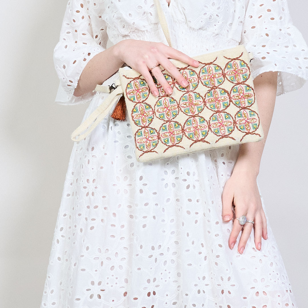 Boho crossbody brodé