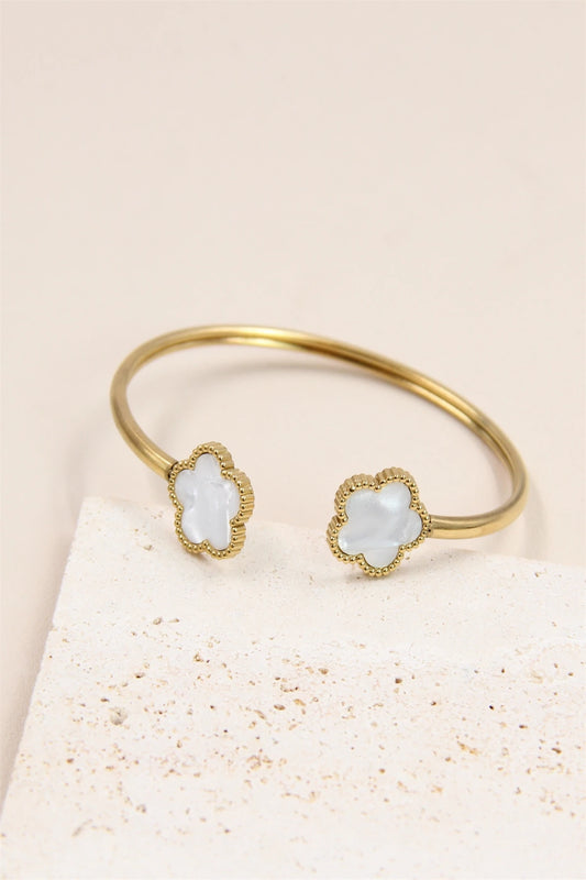 Verstelbare klaverbloem armband