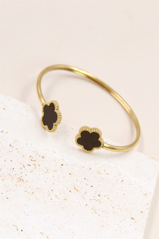 Verstelbare klaverbloem armband