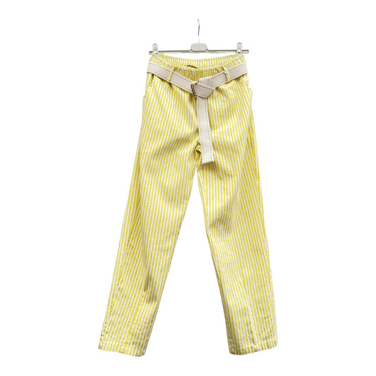 Pantalon stretch ceinture beige