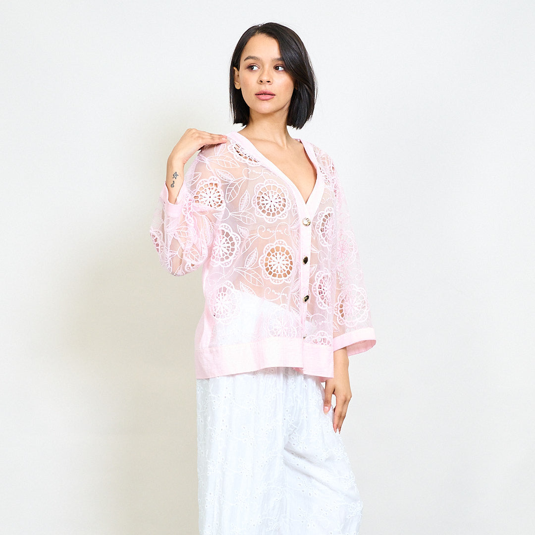 Cardigan dentelle