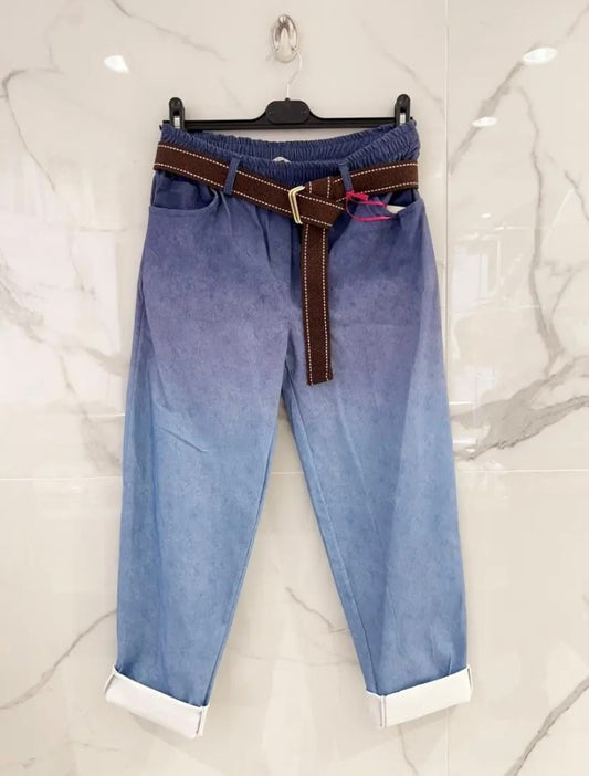 Jeans stretch avec ceinture