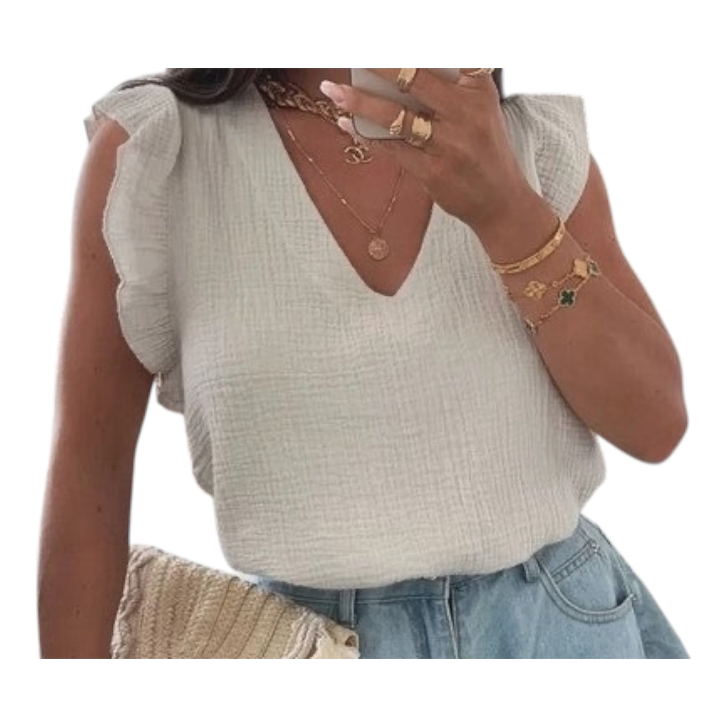 Top gaze de coton